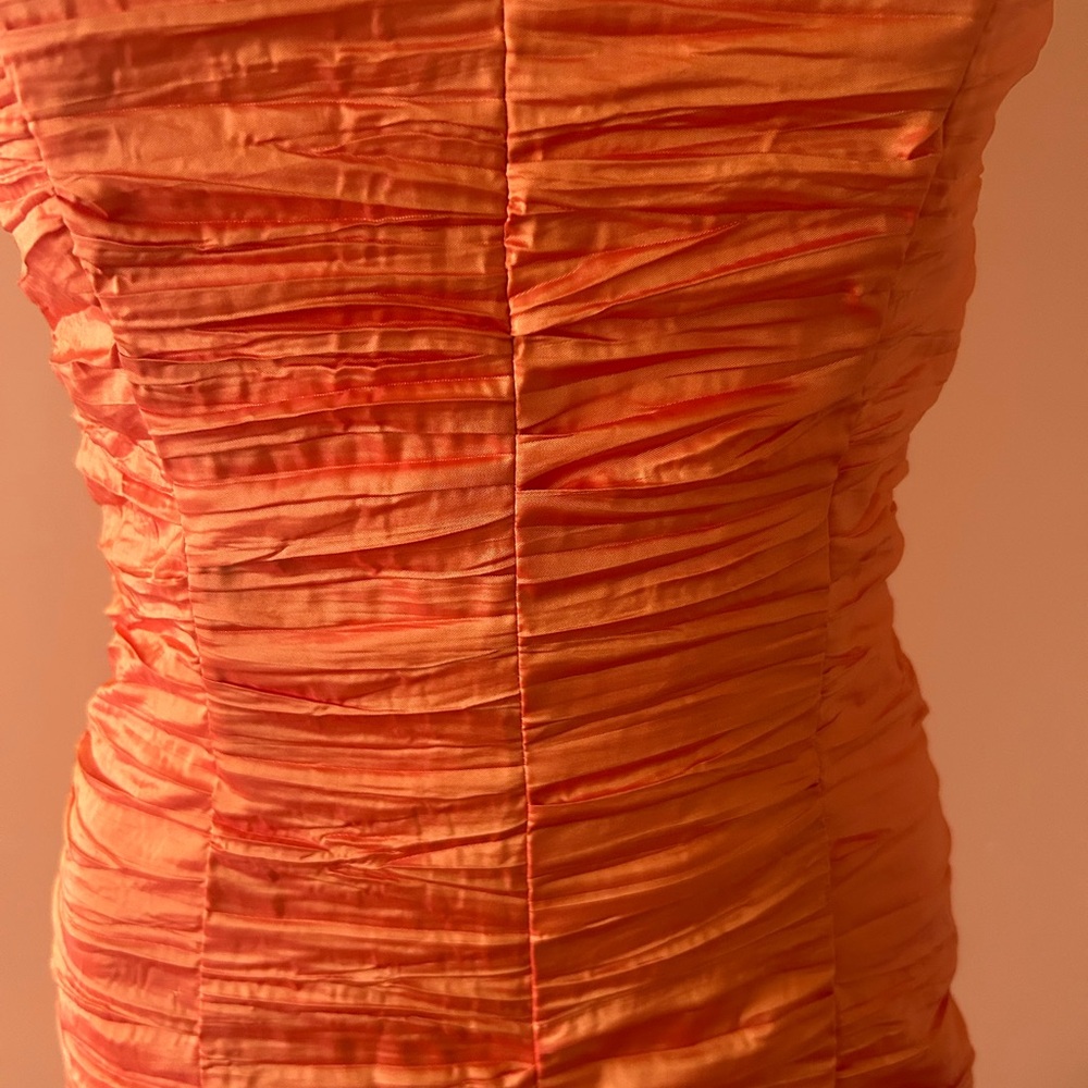 JESSICA MCCLINTOCK orange strapless “mermaid” gown - Picture 5 of 12